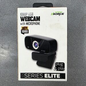 Ultimate X4orce Webcam Series Elite OS 1080p Black New HD USB Microphone X4WCM1